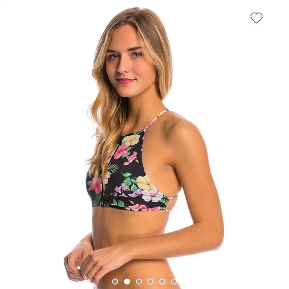 NWT RHYTHM SWIMWEAR TROPICS APRON BIKINI TOP SIZE LARGE - Picture 2 of 5